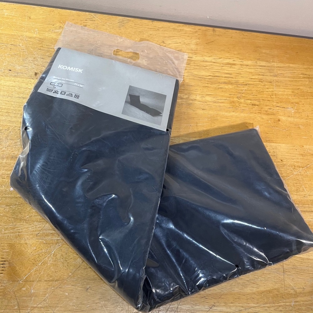 IKEA Komisk Floor Cushion Cover 77x26 Black Jon Eliason Modern 801.600.80